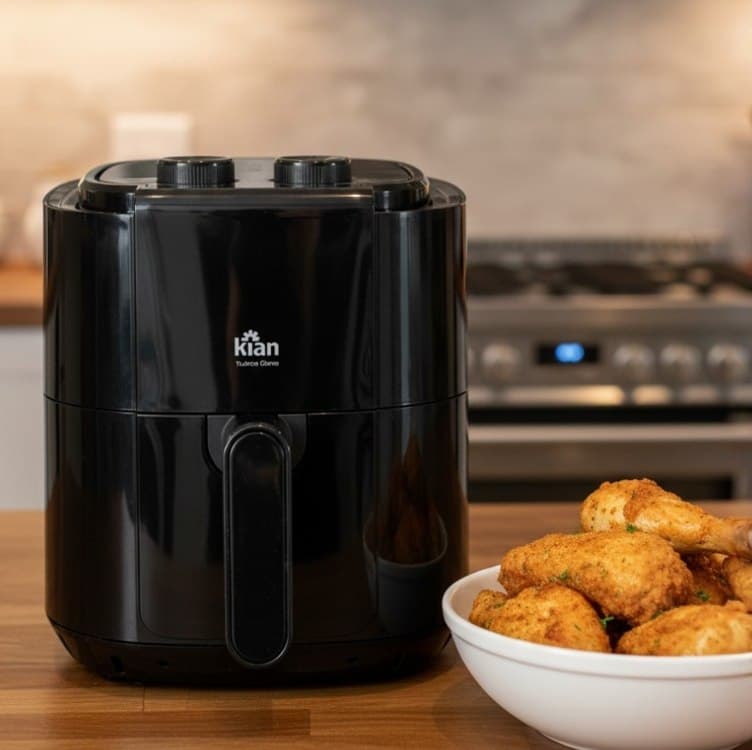 Fritadeira Eletrica Air Fryer 3,5L Kian AF-105 1200W Antiaderente Turbo Air 360° com Timer e Controle de Temperatura (110V)